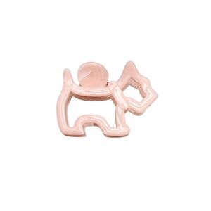 Light Pink Marbled Glossy Dog Puppy 3" Lobster Claw Hair Clip Yorkie Westie
